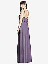 Rear View Thumbnail - Lavender Ruffle-Trimmed Backless Maxi Dress