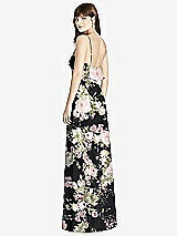 Rear View Thumbnail - Noir Garden Ruffle-Trimmed Backless Maxi Dress