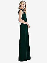 Side View Thumbnail - Evergreen Ruffled Sleeve Tie-Back Maxi Dress