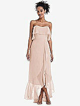 Alt View 1 Thumbnail - Cameo Off-the-Shoulder Ruffled High Low Maxi Dress