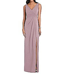 Draped Full Length Sleeveless Dress - After Six 6799