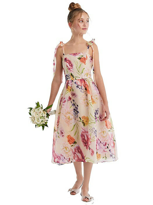 Floral junior sales bridesmaid dresses