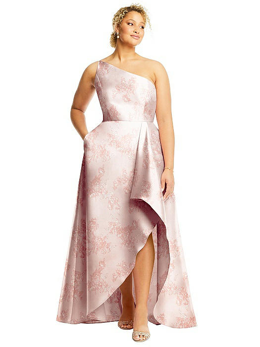 Alfred sung high low sateen twill gown best sale