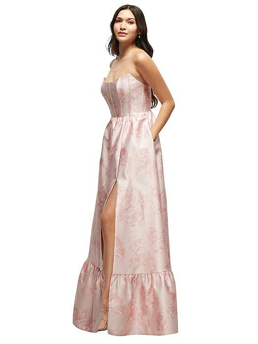 open lace back dress Baltic Born Womens Destiny Sequin Maxi Dress | Rose Gold