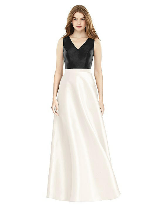 Alfred sung outlet black bridesmaid dress