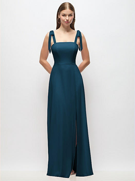 princess polly baby blue dress HELANI Embroidery & Glitter Leg Split Mermaid Prom Dress main image 1