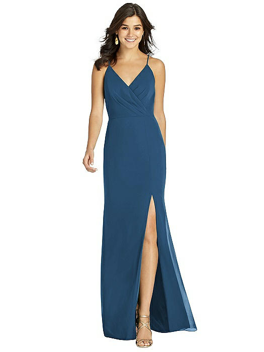 dusk blue bridesmaid dress