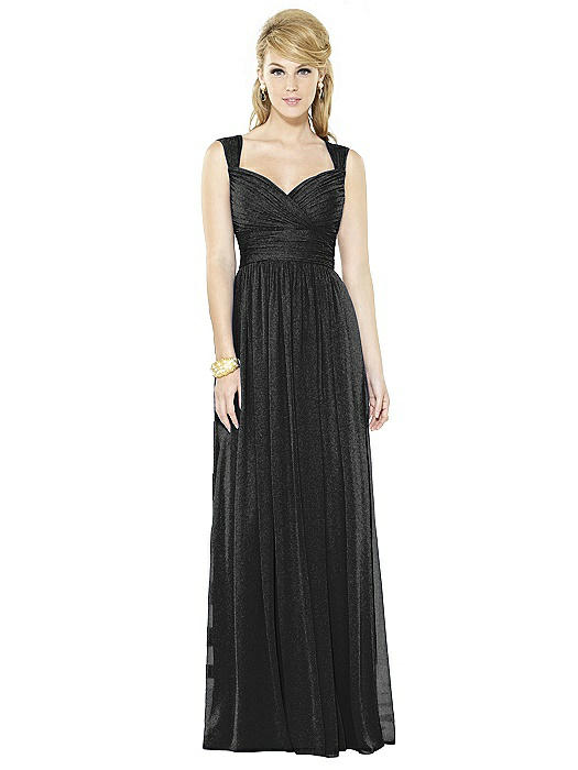 sachin and babi light blue dress Dessy Shimmer Bridesmaid Dress 2908LS