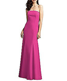 Strapless Crepe Dress with Trumpet Skirt - Dessy 2935