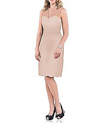Illusion V-Neck Lace Cocktail Dress - Dessy 2912