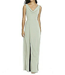 Cowl Neck V-Back Chiffon Gown - Social Bridesmaids 8180