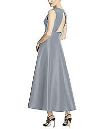 Deep V-Neck Mikado Midi Dress - Lela Rose LR242