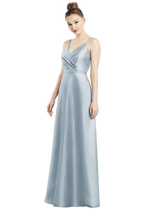 navy blue dress for baby girl Alfred Sung Blush V-Neck Bridesmaid Dresses