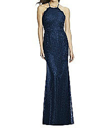 Full Length Spaghetti Strap Dress - Dessy 2995
