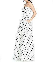 Full Length A-Line Dress with Pockets - Alfred Sung D748FP