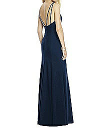 Open Back Spaghetti Strap Crepe Dress - After Six 6758