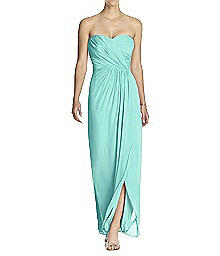 Full Length Sweetheart Chiffon Dress - Dessy 2882