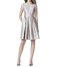 Sleeveless Cocktail Silk Shantung Dress - Dessy 2915