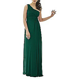 One-shoulder Chiffon Empire Waist Dress - After Six 6651