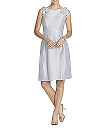 Sleeveless Dupioni Cocktail Length Dress - Alfred Sung D626