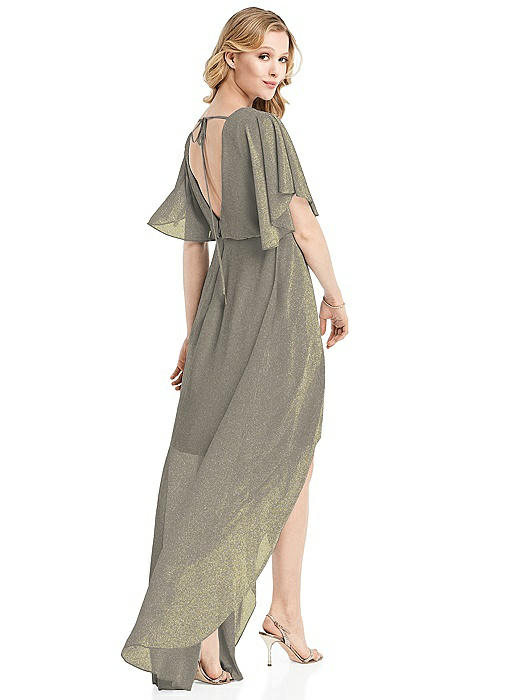 flutter sleeve cocktail dress