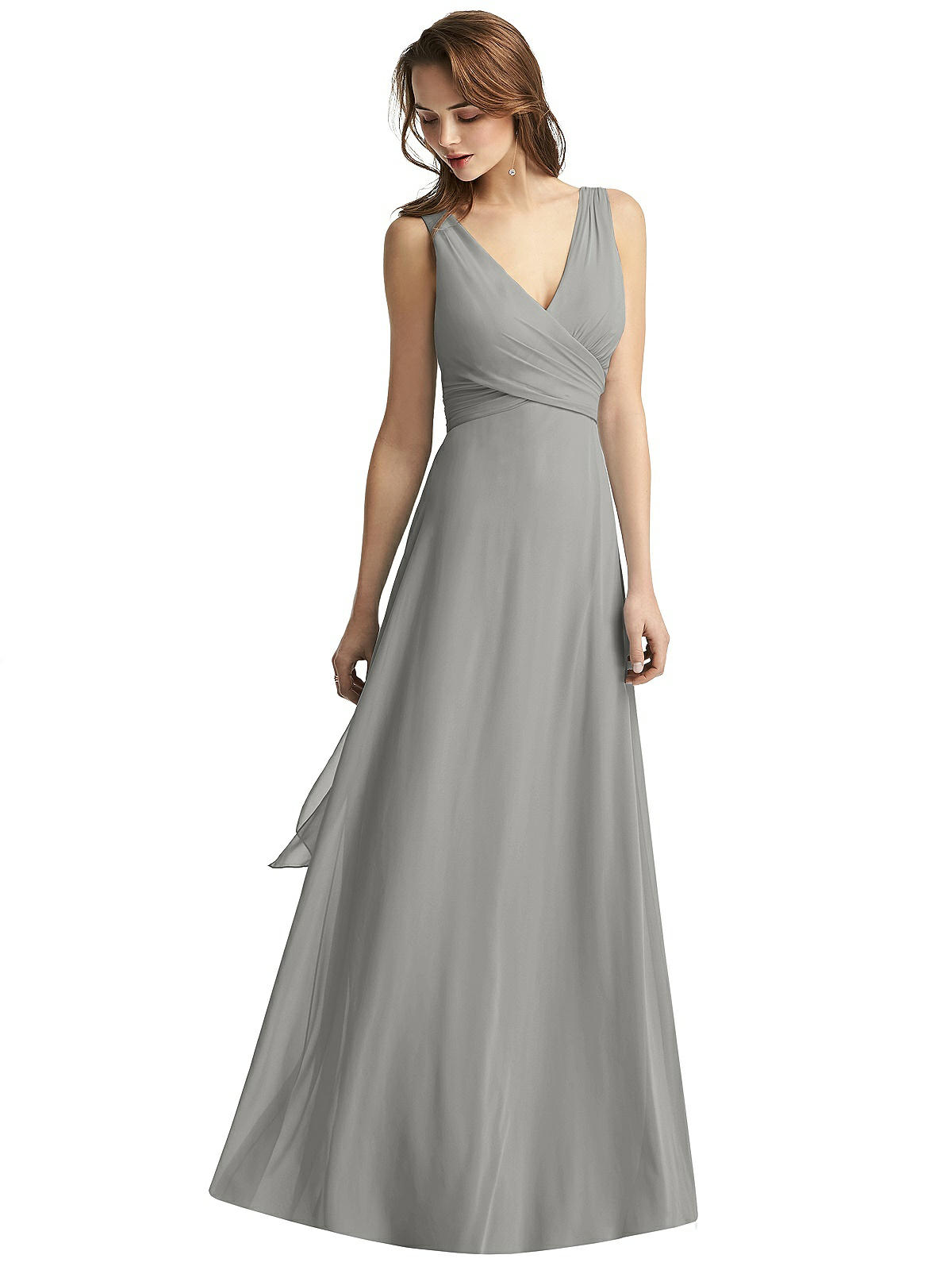 chelsea shoulder tie chiffon dress