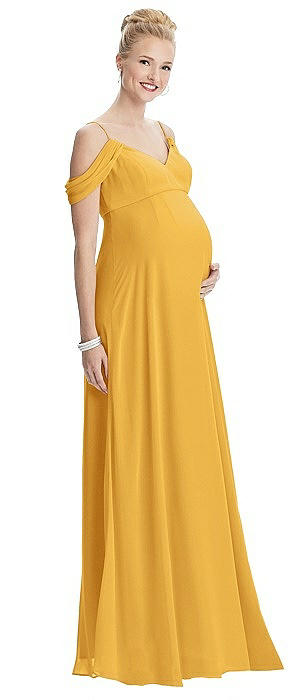 yellow maternity bridesmaid dresses