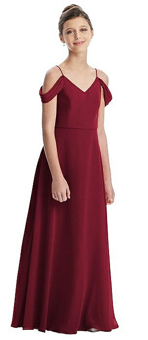 burgundy junior bridesmaid dresses