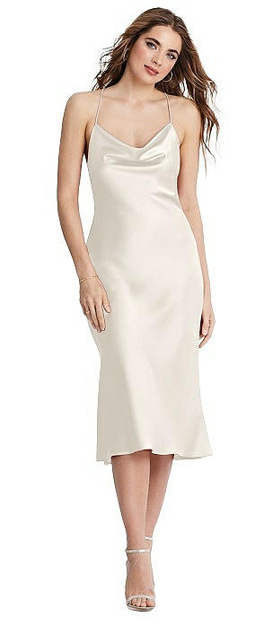 white silk bridesmaid dresses