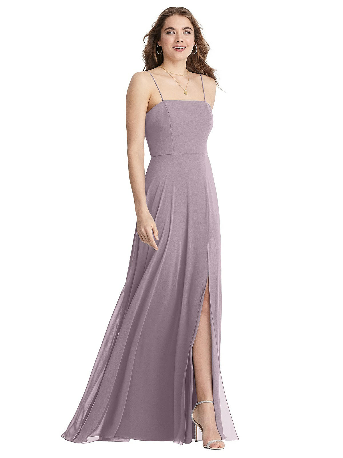 square neck maxi dress