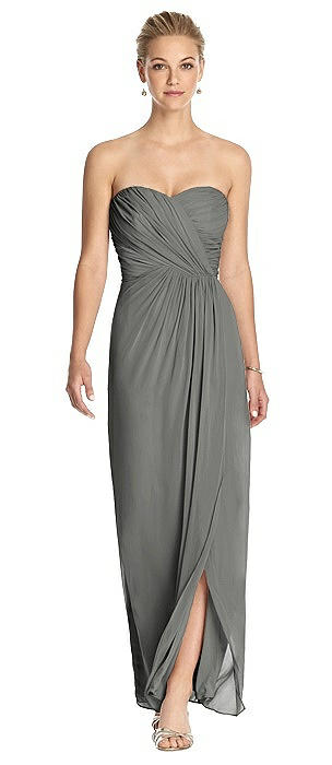 charcoal gray bridesmaid dresses