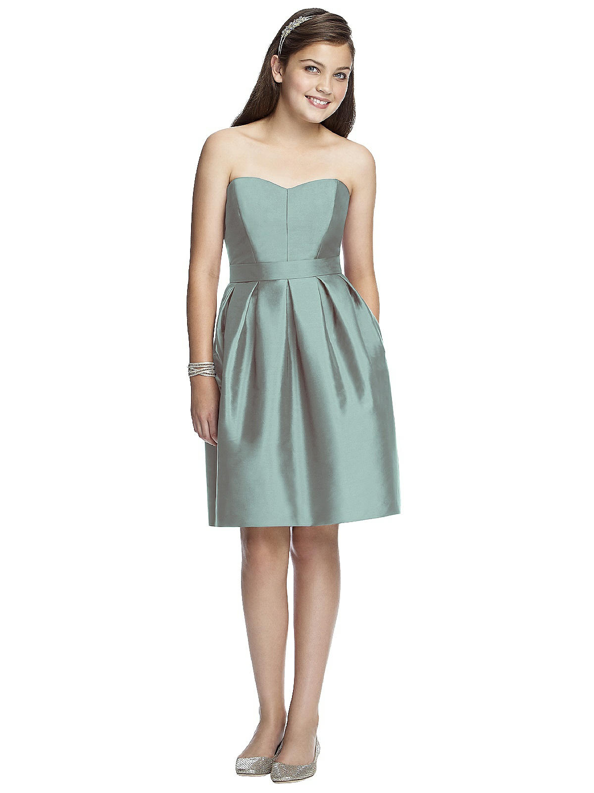 strapless junior bridesmaid dresses