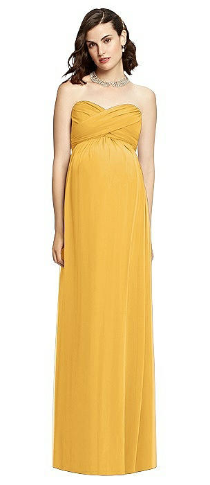 yellow chiffon maternity dress