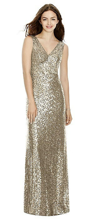 rose gold empire waist dress