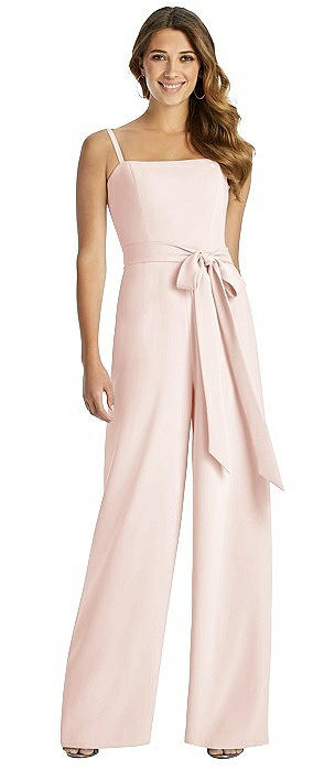 blush bridesmaid jumpsuit