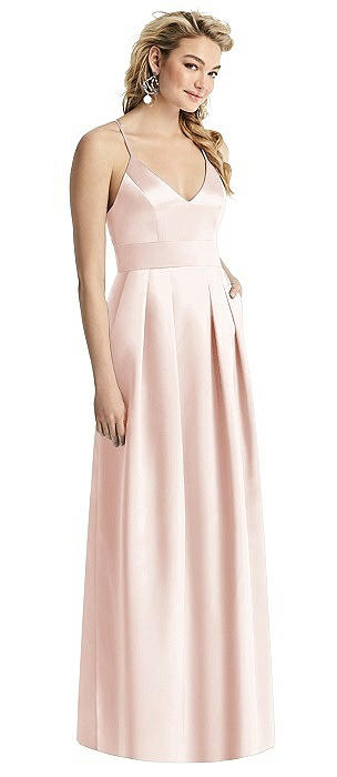satin blush bridesmaid dresses