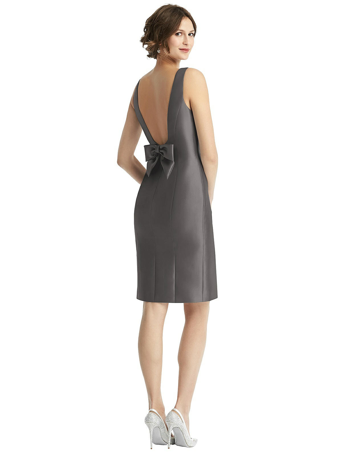 open back dress with bow