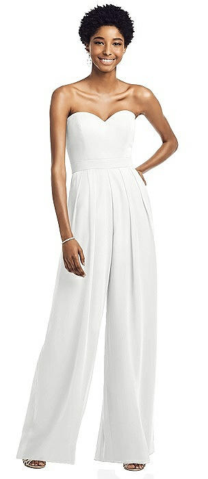 white bridesmaid jumpsuit