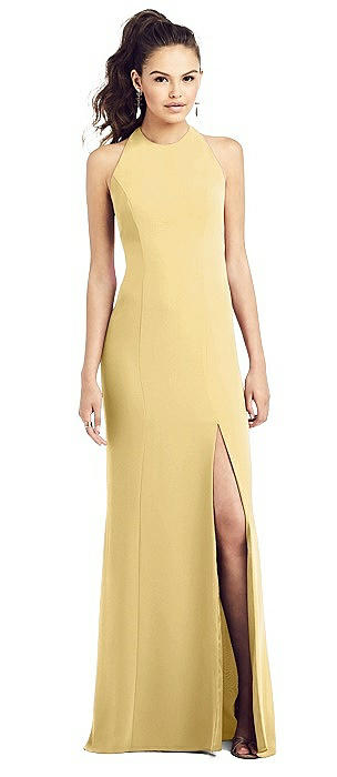 dusty yellow bridesmaid dresses