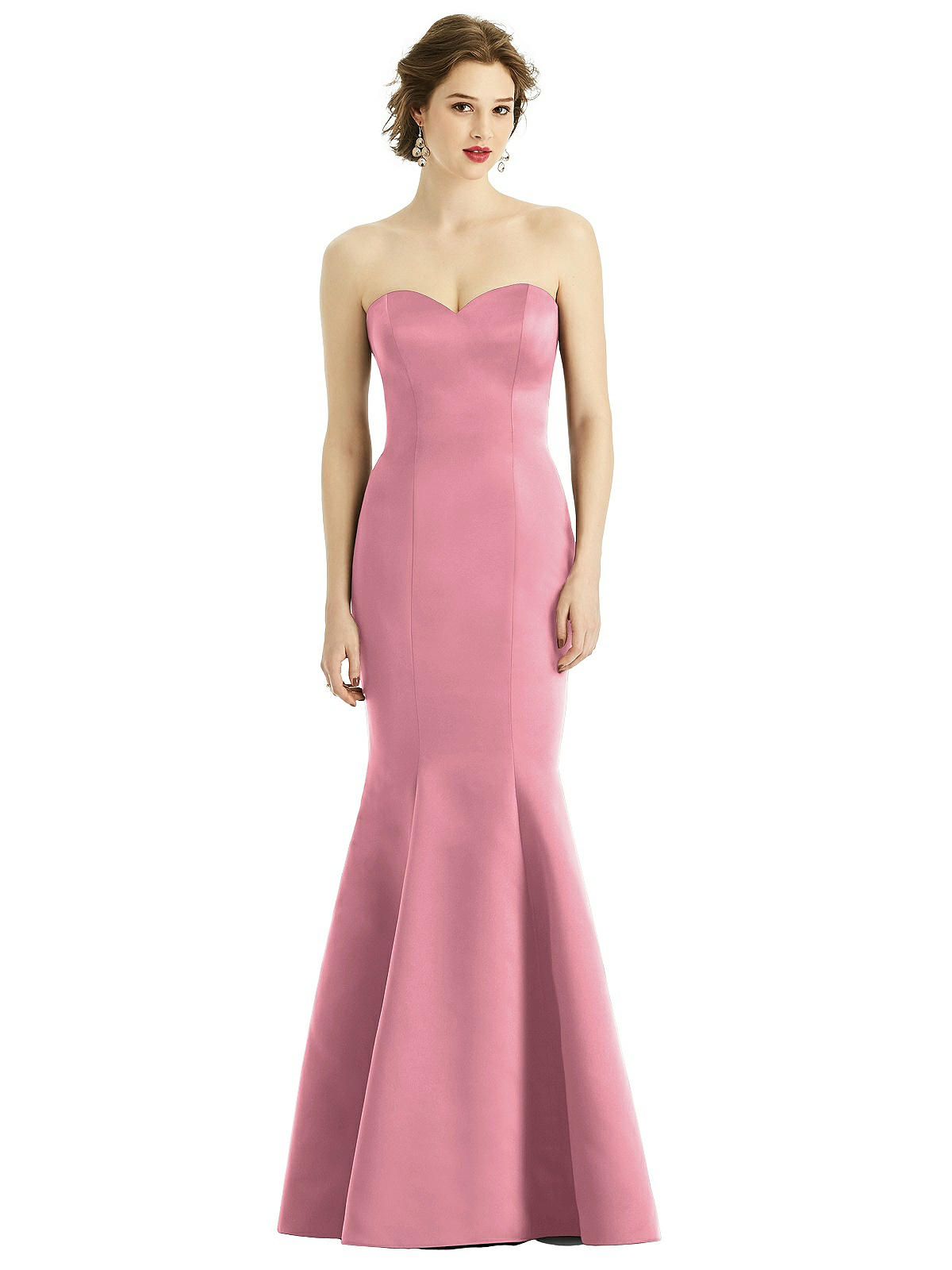 Sweetheart Strapless Satin Mermaid Dress The Dessy Group 7410