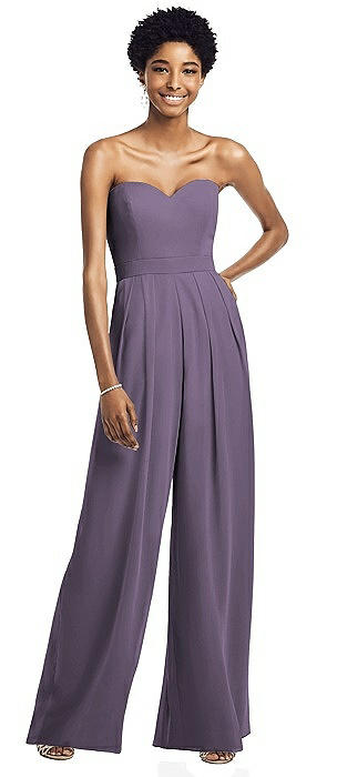 purple bridesmaid jumpsuit