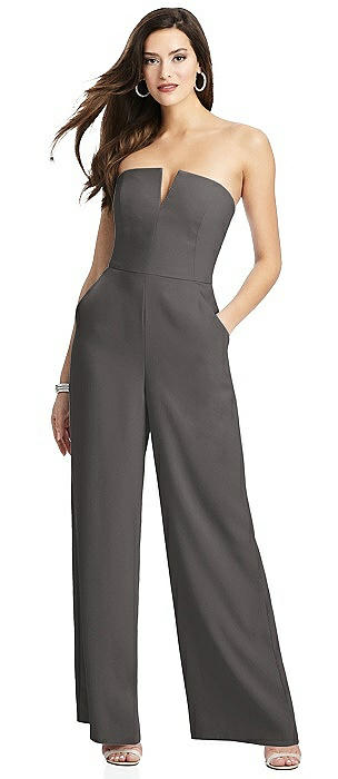 grey bridesmaid jumpsuit