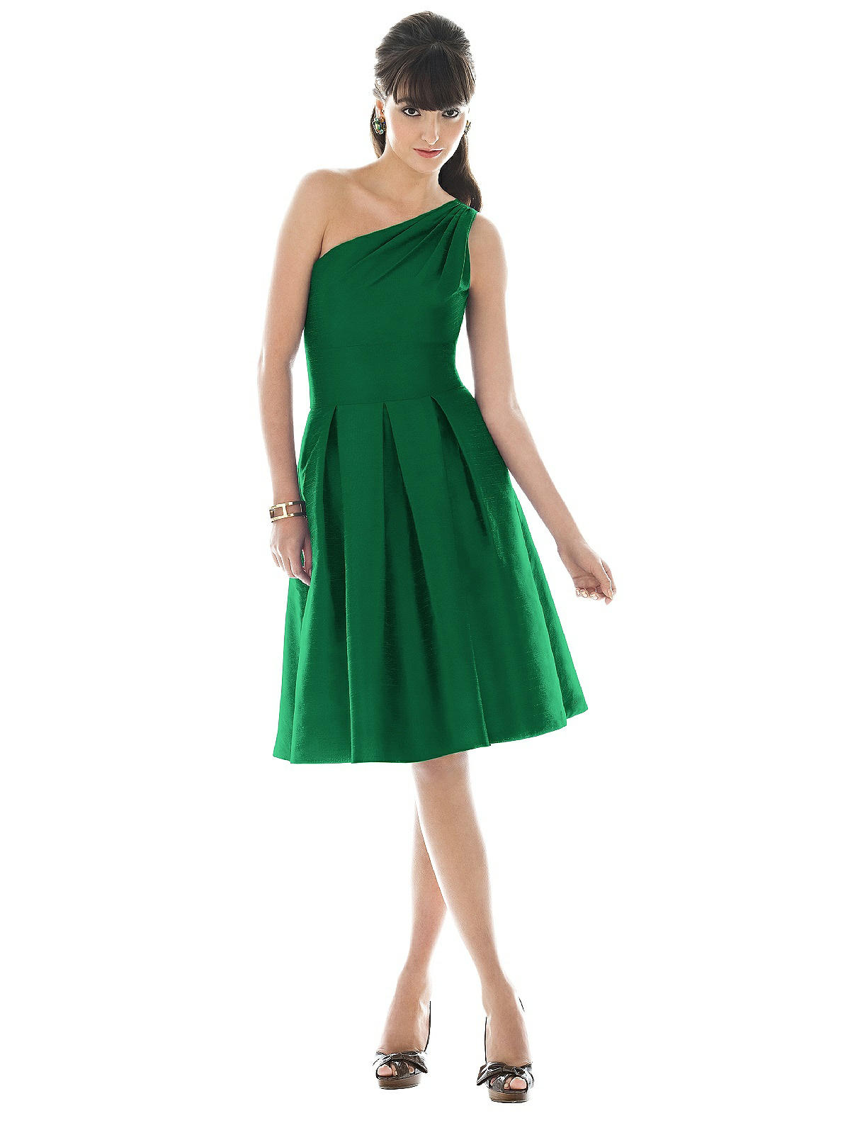 alfred sung green dress