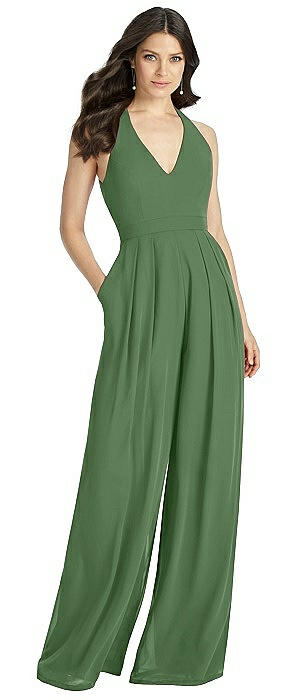 bridesmaid jumpsuit green
