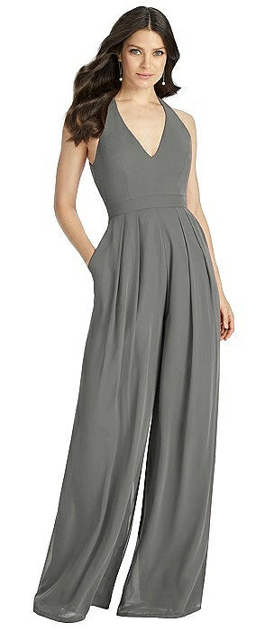 charcoal gray jumpsuit