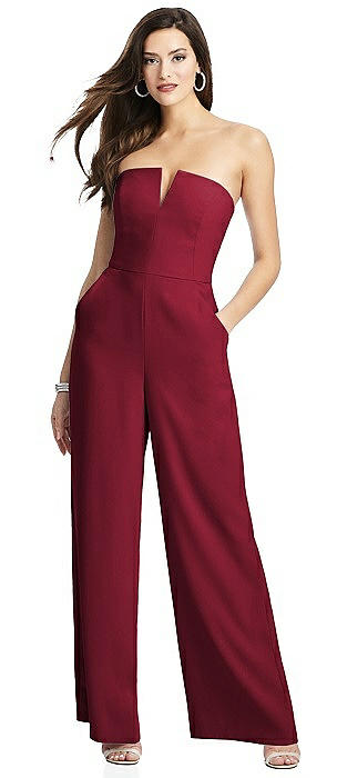 burgundy bridesmaid jumpsuit