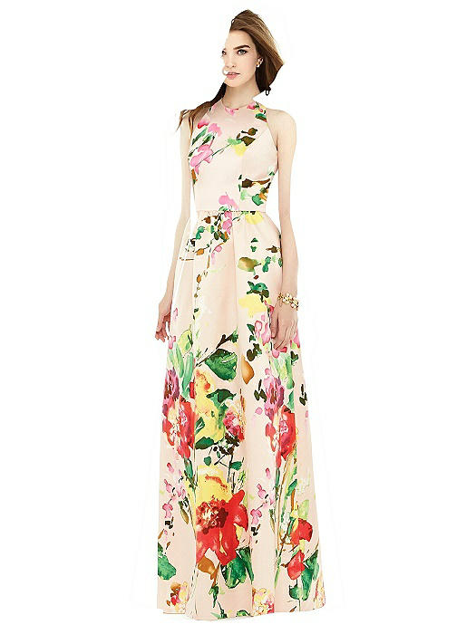 Floral Sleeveless Maxi Dress with Pockets | The Dessy Group