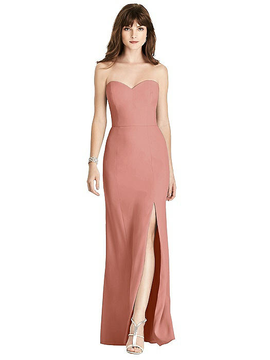 strapless crepe gown bcbg