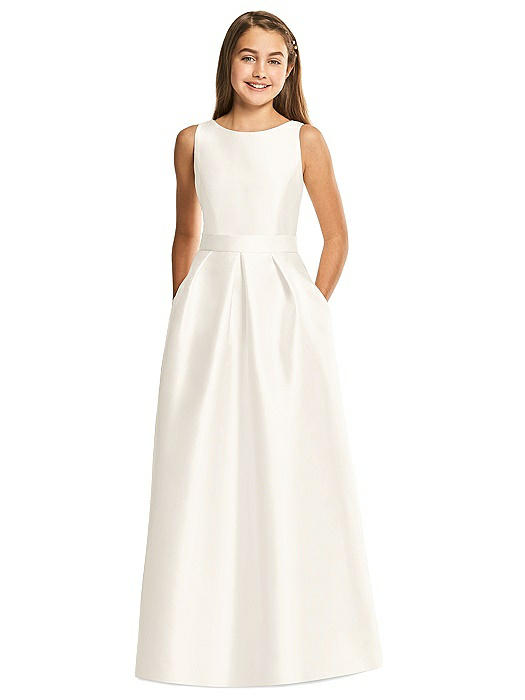 white junior bridesmaid dresses