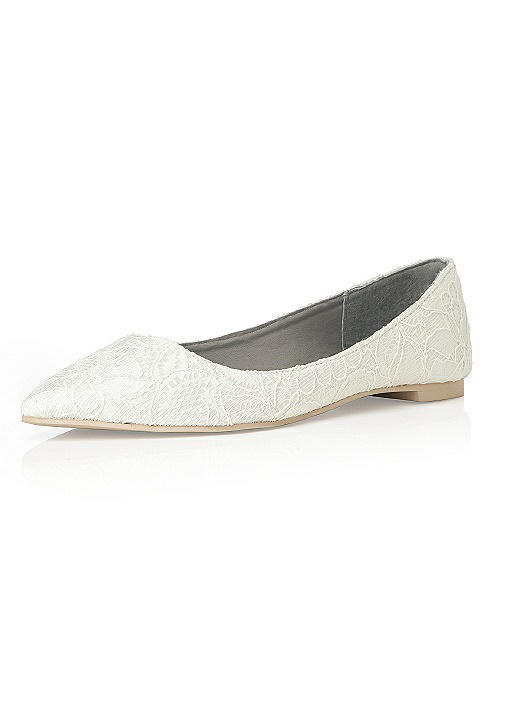 cream lace ballet flats